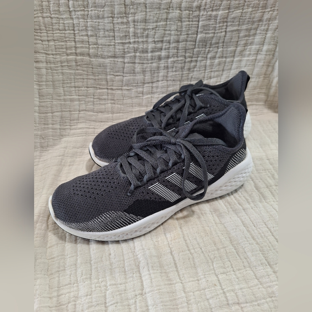 Adidas Gray and Black Athletic Shoes Sneakers